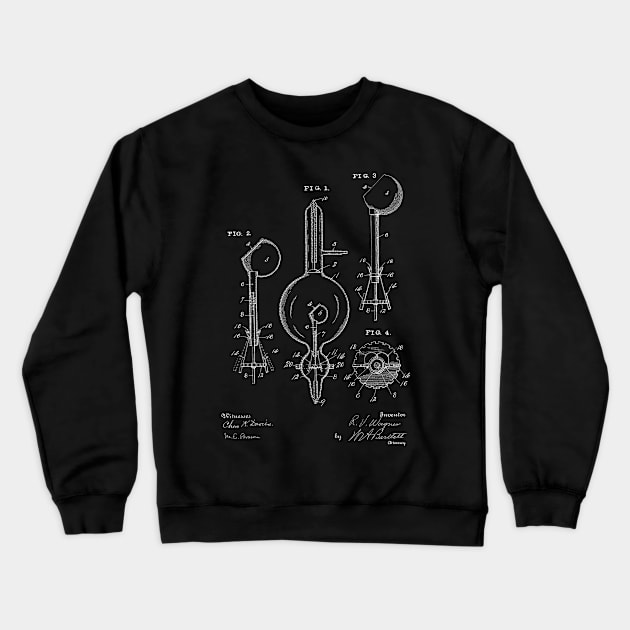 Vacuum Tube Vintage Patent Hand Drawing Crewneck Sweatshirt by TheYoungDesigns